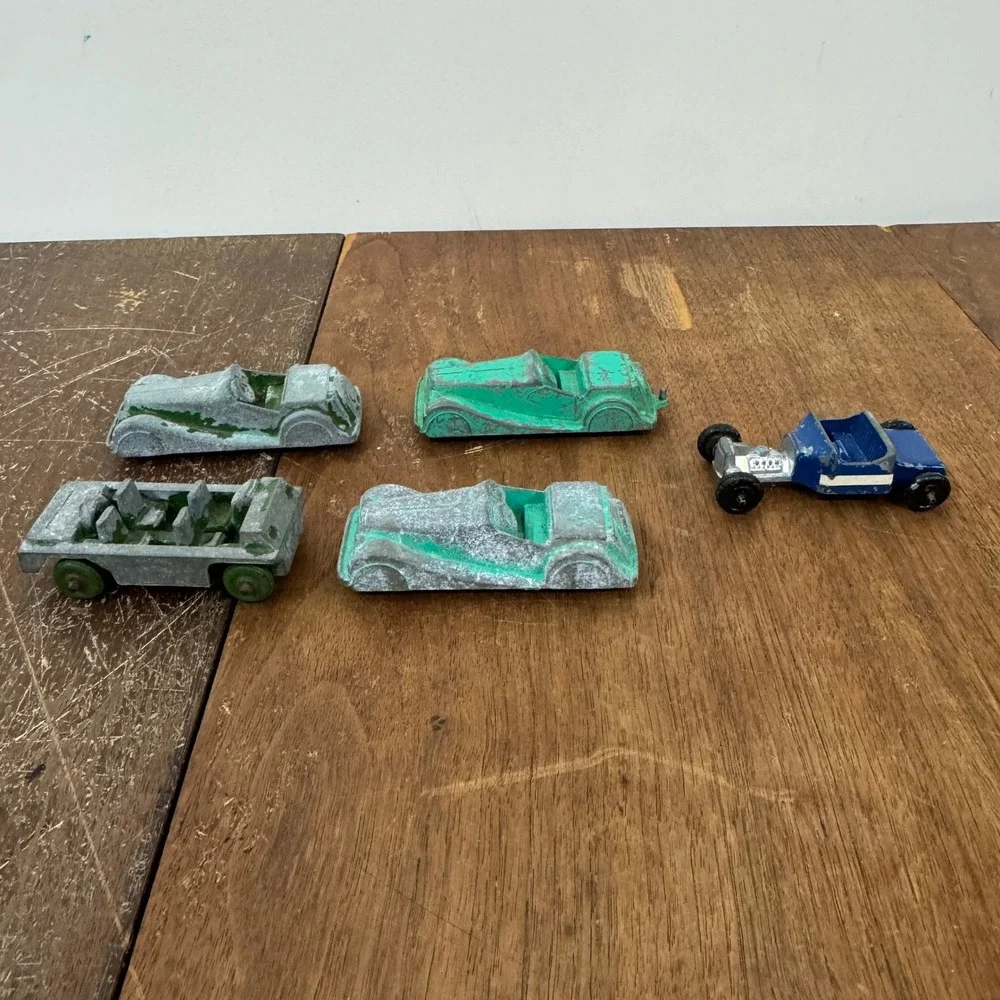 Vintage 1960s Midge toy Rockford Diecast Toy Cars Lot Roadster Troop‎ Carrier